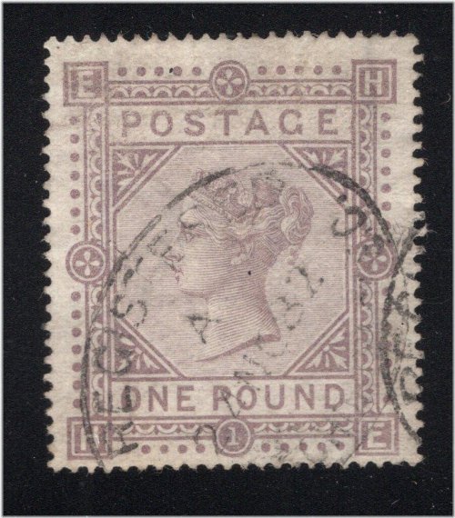 Victorian Penny Black - Rare Used Stamp (SG 129)