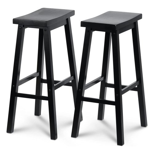 Sleek Saddle-Seat Counter Stools - Set of 2