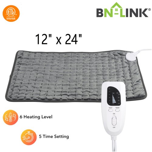 SootheEase Electric Pad - 12"x24" with 6 Heat Levels for Pain Relief