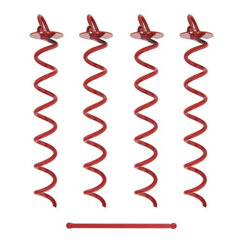 Red Screw-In Ground Anchors