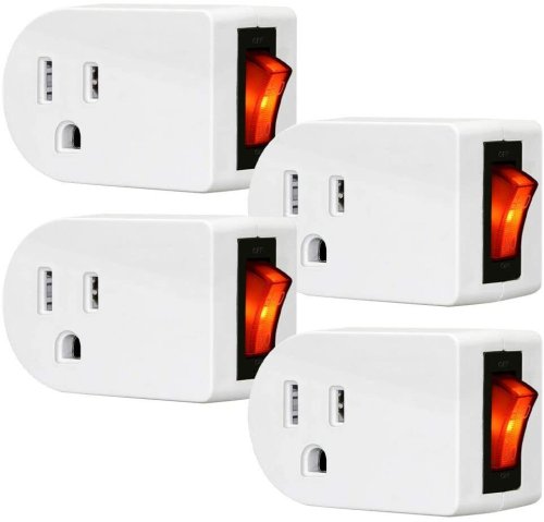 Red Switch Wall Tap Adapter (4 Pack)