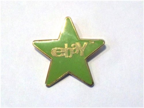 Vintage eBay Enamel Pin - Green Star Award