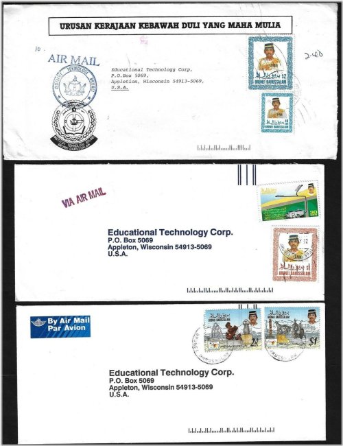 Brunei Sultan's Airmail Covers Collection