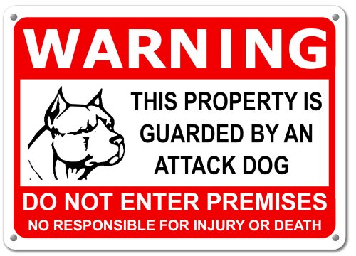 Watchful Pup Warning Plaque