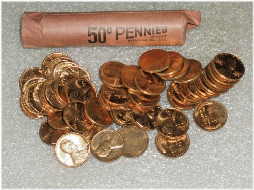 Vintage Lincoln Wheat Penny Roll - 1958-D Uncirculated Estate Collection