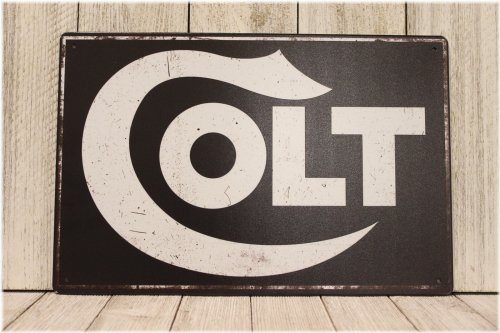 Vintage Firearms Tin Poster Sign