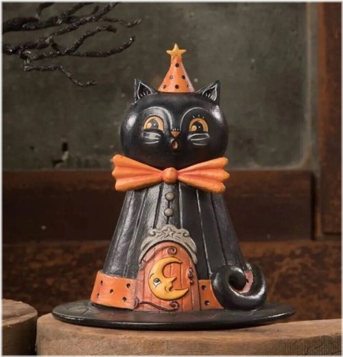 Feline Halloween Magic Hat Container by Johanna Parker