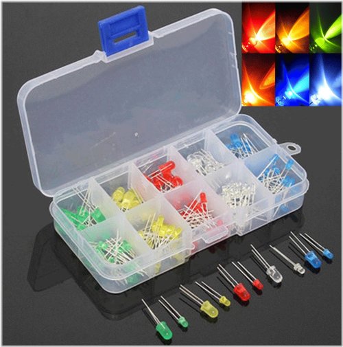 Assorted LED DIY Kit - White, Red, Green, Yellow (150pcs)