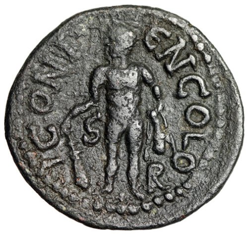 Hercules with Club" Gallienus AE24 from Iconium, Lycaonia - Very Fine