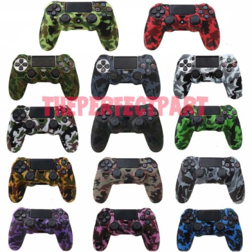 Camo Rubber Grip Cover for Enhanced PS4 Controller Experience