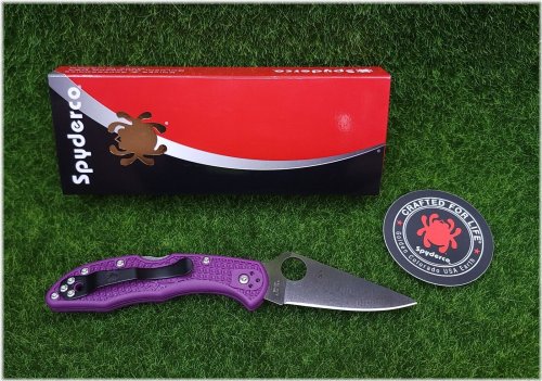 Purple FRN Delica 4 Folding Knife