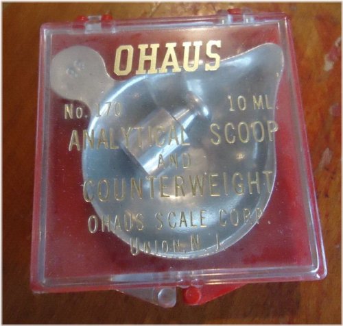 Vintage OHAUS Analytical Scoop and Counter Weight No. 170 10ML