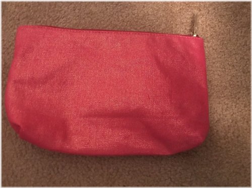 Shimmer Pink Metallic Cosmetic Bag