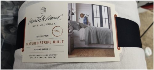 Gray Stripe Textured Quilt by Hearth & Hand with Magnolia