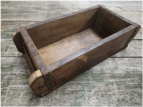 Rustic Handcrafted Vintage Wooden Brick Mold Box