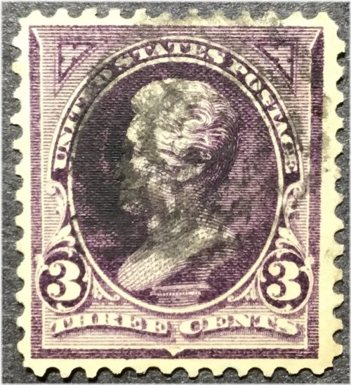 Jackson 3 Cent Purple Stamp - US Scott #268 (Used)