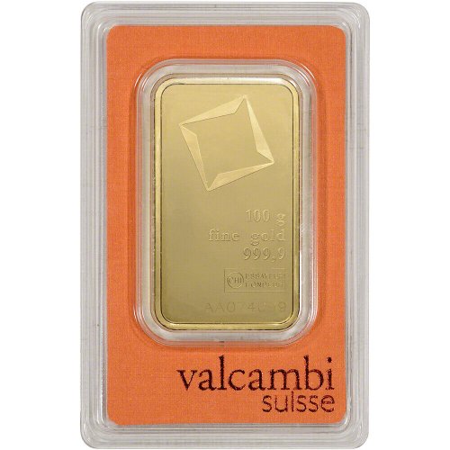 Valcambi Gold Assurance Bar - 100g - 999.9 Fine