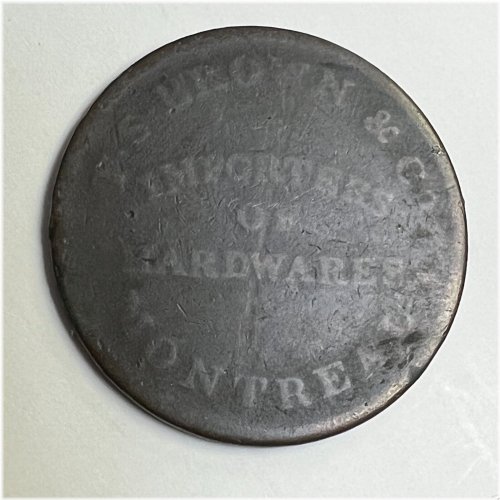 Montreal Lower Canada 1/2 Penny Token