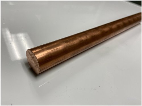 Copper Round Bar - 1" Diameter x 12" Length