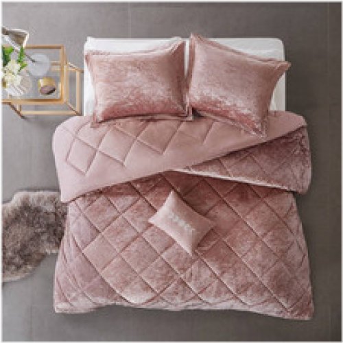 Alyssa Velvet Blush Comforter Set