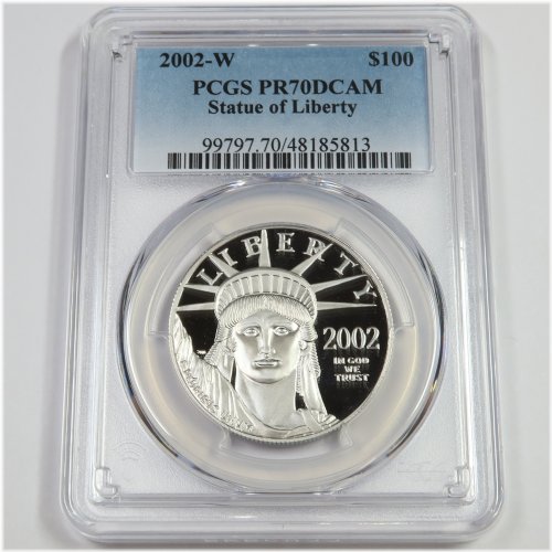 Statue Liberty Platinum Eagle Coin