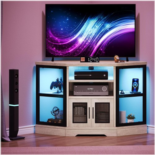 Corner Power Glow Entertainment Console