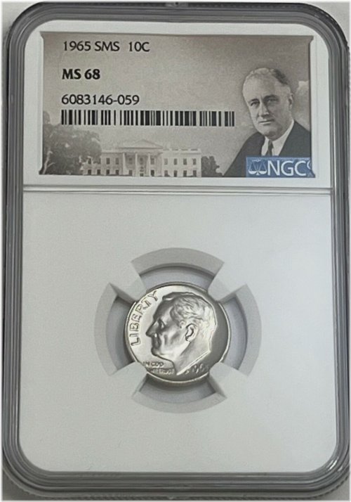 Top-Grade Uncirculated 1965 Roosevelt Dime from Special Mint Set