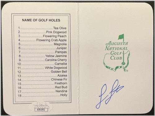 Augusta National Masters Scorecard Signed by Luke List