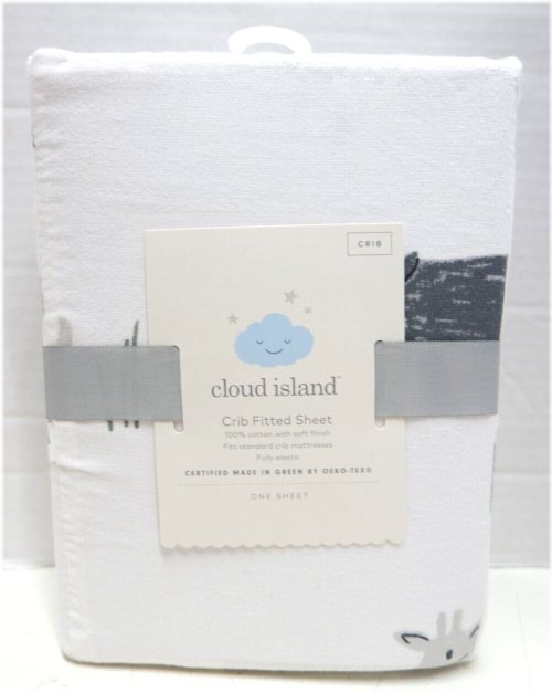 Cloud Island Two by Two Fitted Crib Sheet