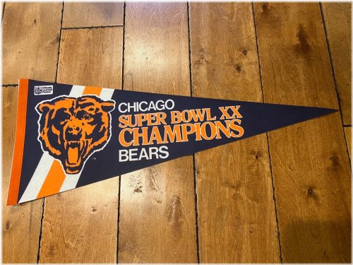 Retro Championship Pennant - Chicago Bears 1985 Super Bowl XX