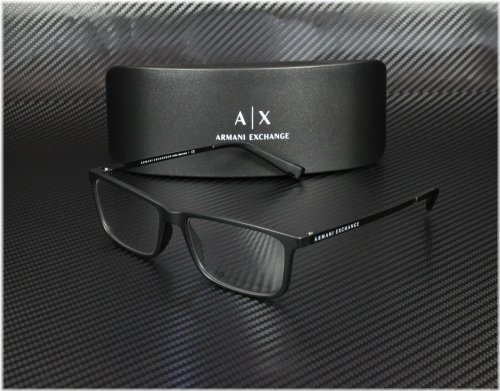 Black Rectangle Men's Eyeglasses by Armani Exchange AX3027