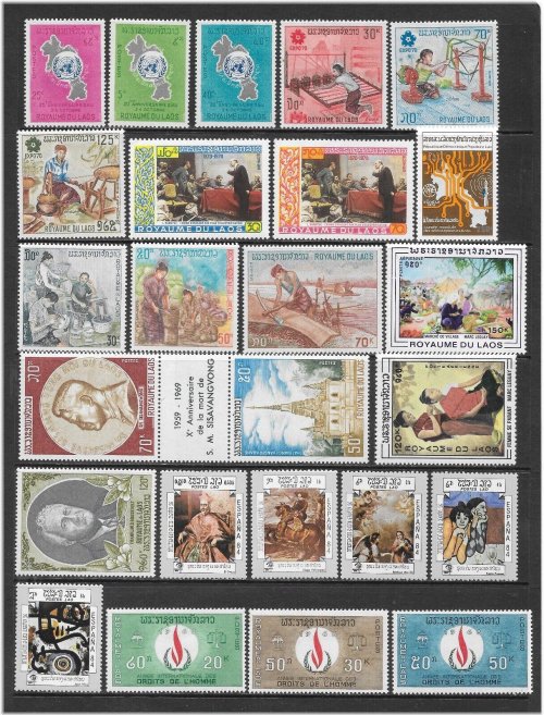 Laos Stamp Collection 1965-1982