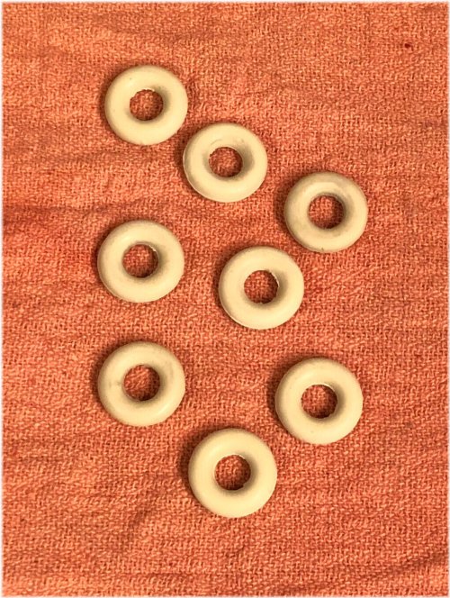 Vintage White Rubber Toy Tires for Hubley and Cast Iron Toys