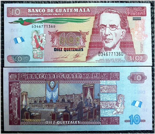 Guatemala 10 Quetzales 2007 Banknote Collection