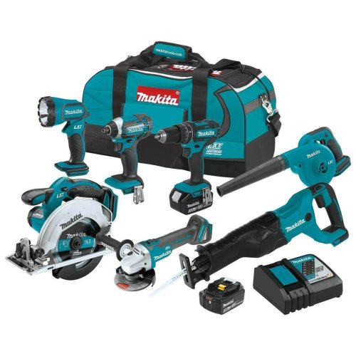 Lithium-Ion Cordless Power Tool Set with 7 Essential Tools