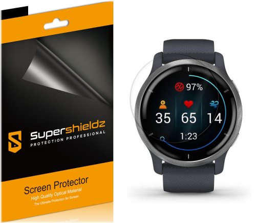 CrystalShield Clear Screen Protectors for Garmin Venu 2/2 Plus