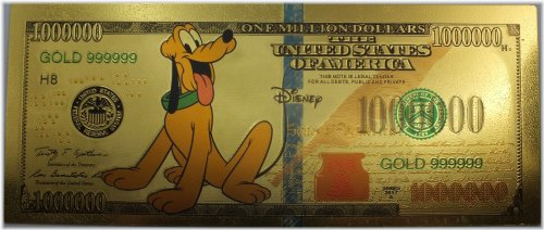 Golden Pluto $1 Million Novelty Banknote