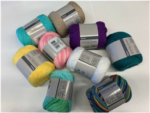 Cotton Blend Yarn in Assorted Colors