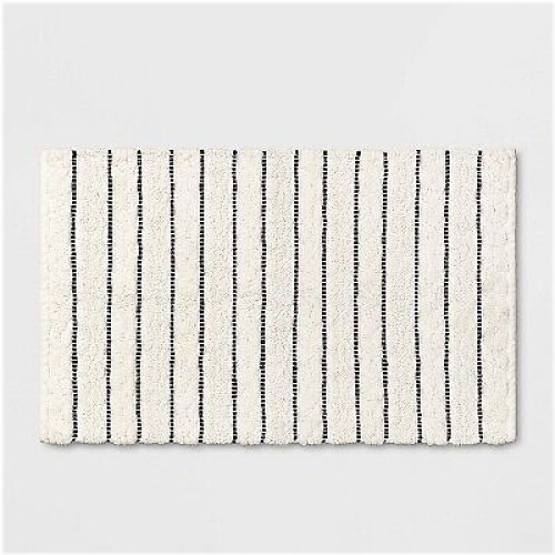 Monochrome Stripe Bath Rug