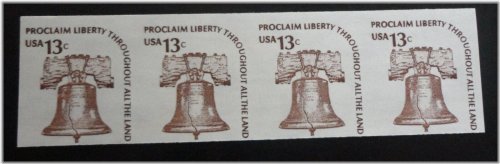 Liberty Bell Imperf Error Strip