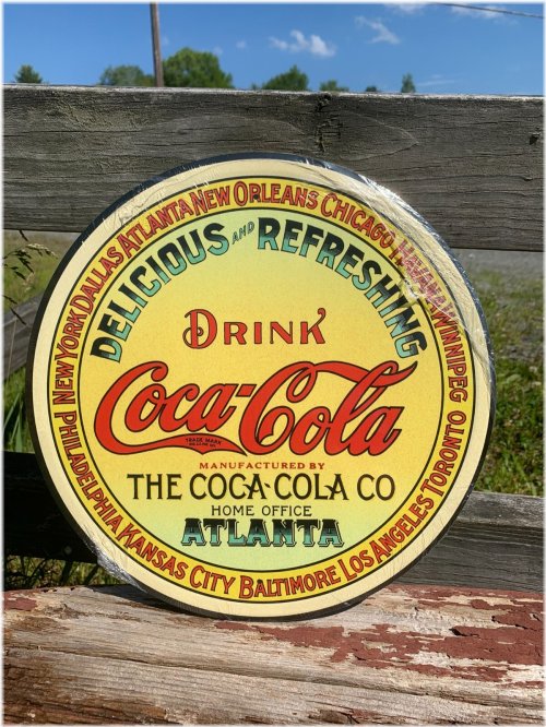 Retro Coca-Cola Bottle Label Sign