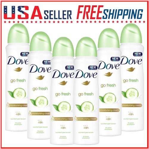 Cucumber Green Tea Antiperspirant Deodorant Spray by Dove (6 pack, 150ml)