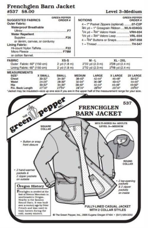 Vintage Barn Coat Sewing Pattern