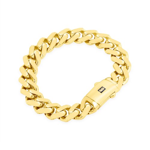 Golden Monaco Chain Bracelet with Box Clasp