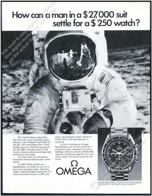 Omega Speedmaster Moon Watch Vintage Ad