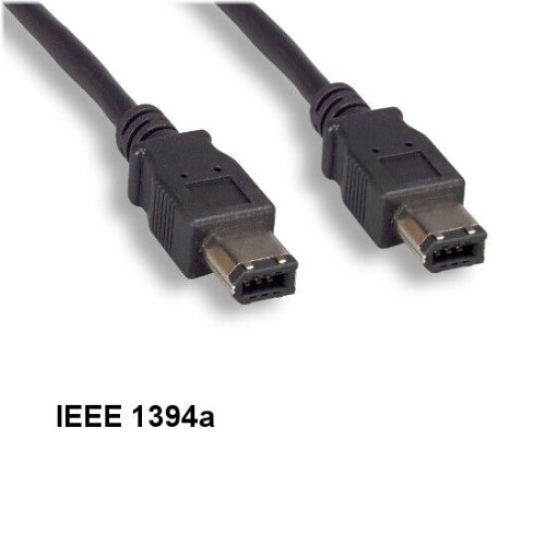 Black Firewire Cable by Kentek