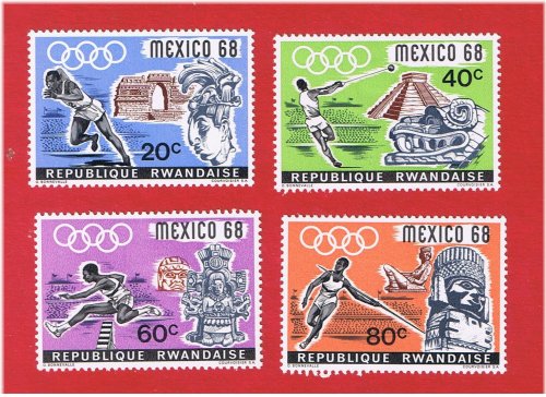 Rwandan Olympic Stamp Set