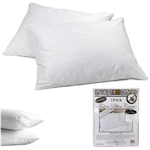 SecureRest Pillow Protectors - Set of 2 Zippered Covers for a Peaceful Sleep