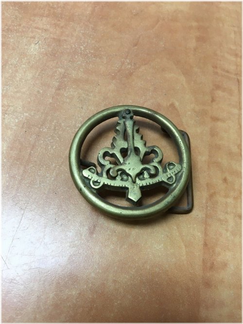 Brass Nautical Belt Buckle - Vintage Sailing Boat Design