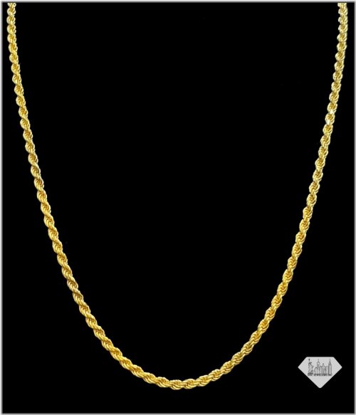 Golden Rope Diamond Cut Necklace